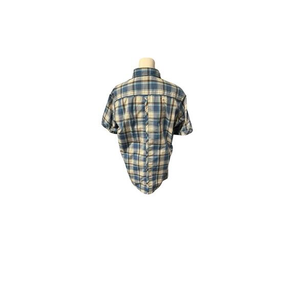 KUHL Men's Short Sleeve Button-Up Plaid Shirt - Picture 3 of 4